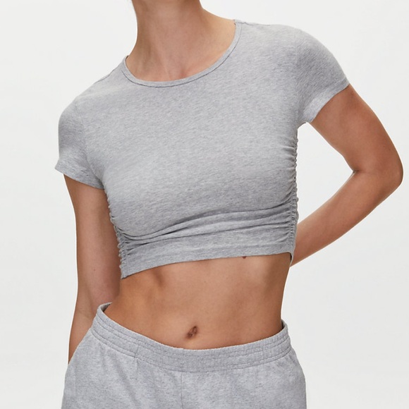❌sold Aritzia Tna Malibu T-Shirt heather chrome - Picture 1 of 7